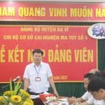 Chi bộ Cơ sở Cai nghiện ma túy số 4 Hà Nội tổ chức Lễ kết nạp đảng viên mới năm 2023 và xét chuyển đảng viên chính thức